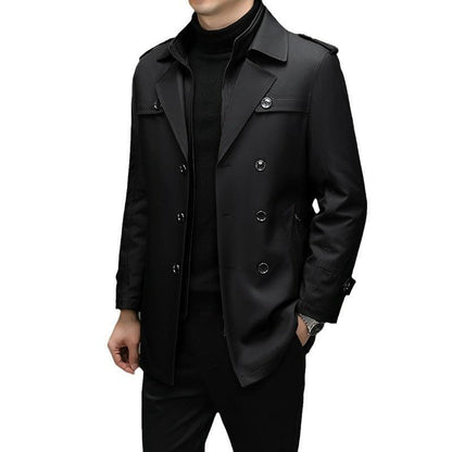 Men's Duster Mid-length Detachable Liner With Cotton Belt - Cruish Home