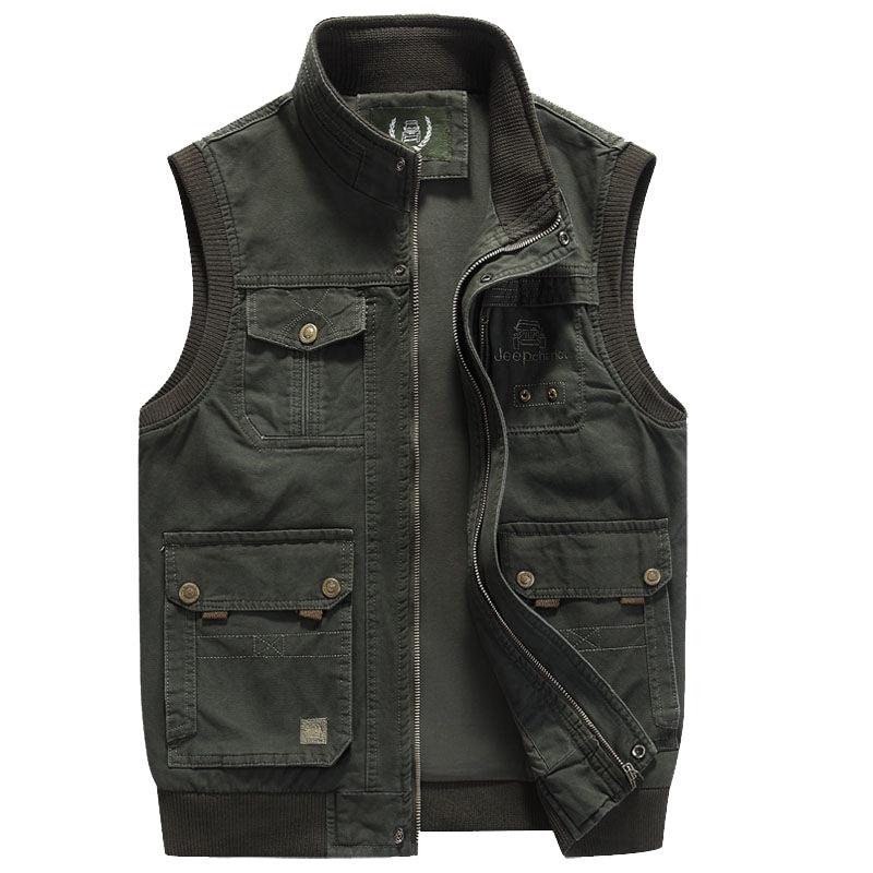 Men's Casual Cotton Multi-pocket Vest - Cruish Home