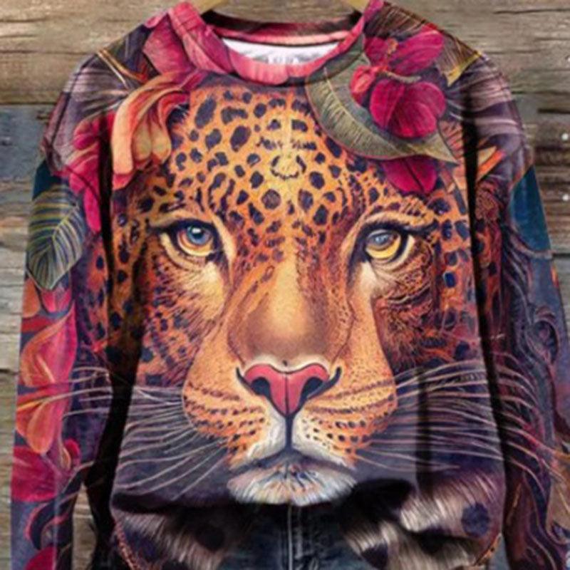 Women's Tiger Pattern 3D Printed Sweater T-shirt - Cruish Home