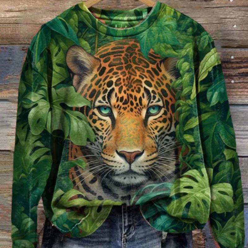 Women's Tiger Pattern 3D Printed Sweater T-shirt - Cruish Home