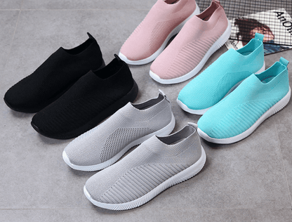 Winter casual socks shoes for women – comfortable knit slip-on design