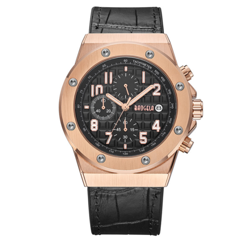 Street Fashion Men's Quartz Watch With Leather Strap