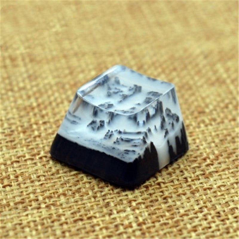 Keycap Qianshan Muxue Resin Wood Keycap - Cruish Home