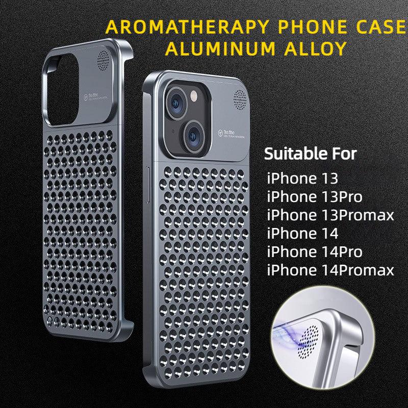 Aluminum Alloy Phone Case For 14 13 Pro Max Plus Hollow Heat Dissipation Anti-fall Full Body Shockproof Phone Cove - Cruish Home