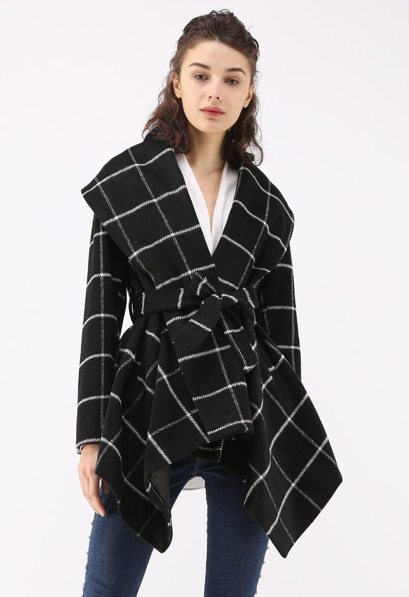 Woolen coat autumn and winter women's Plaid - Cruish Home