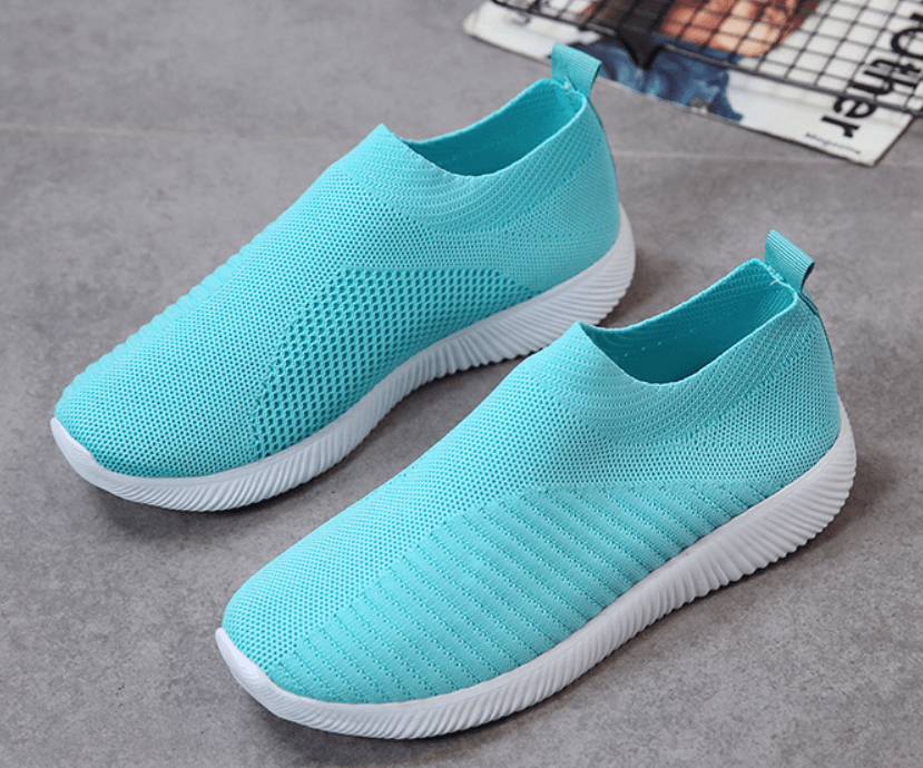 Winter casual socks shoes for women – comfortable knit slip-on design