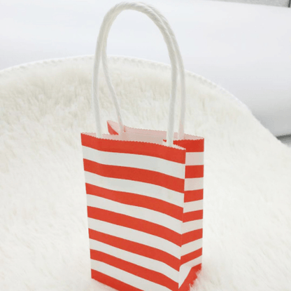 Small candy color striped white kraft paper bag - Cruish Home