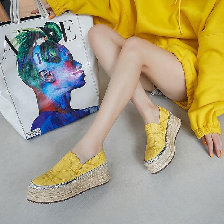 Lazy Single Shoes Yellow High Heel One Pedal Fisherman Shoes - Cruish Home