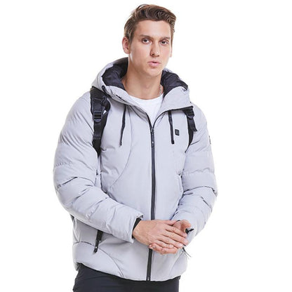 New Men Women Cotton Coat USB Smart Electric Heated Jackets Winter Thicken Down Hooded Outdoor Hiking Ski Clothing 7XL - Cruish Home