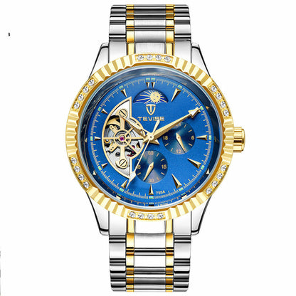 Men's Fashion Mechanical Watch With Stainless Steel Strap