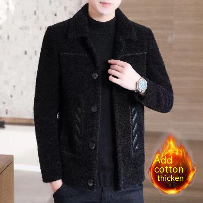 Men's Woolen Coat Short Autumn And Winter Woolen Coat Men's Padded Jacket Top Casual Trench Coat - Cruish Home