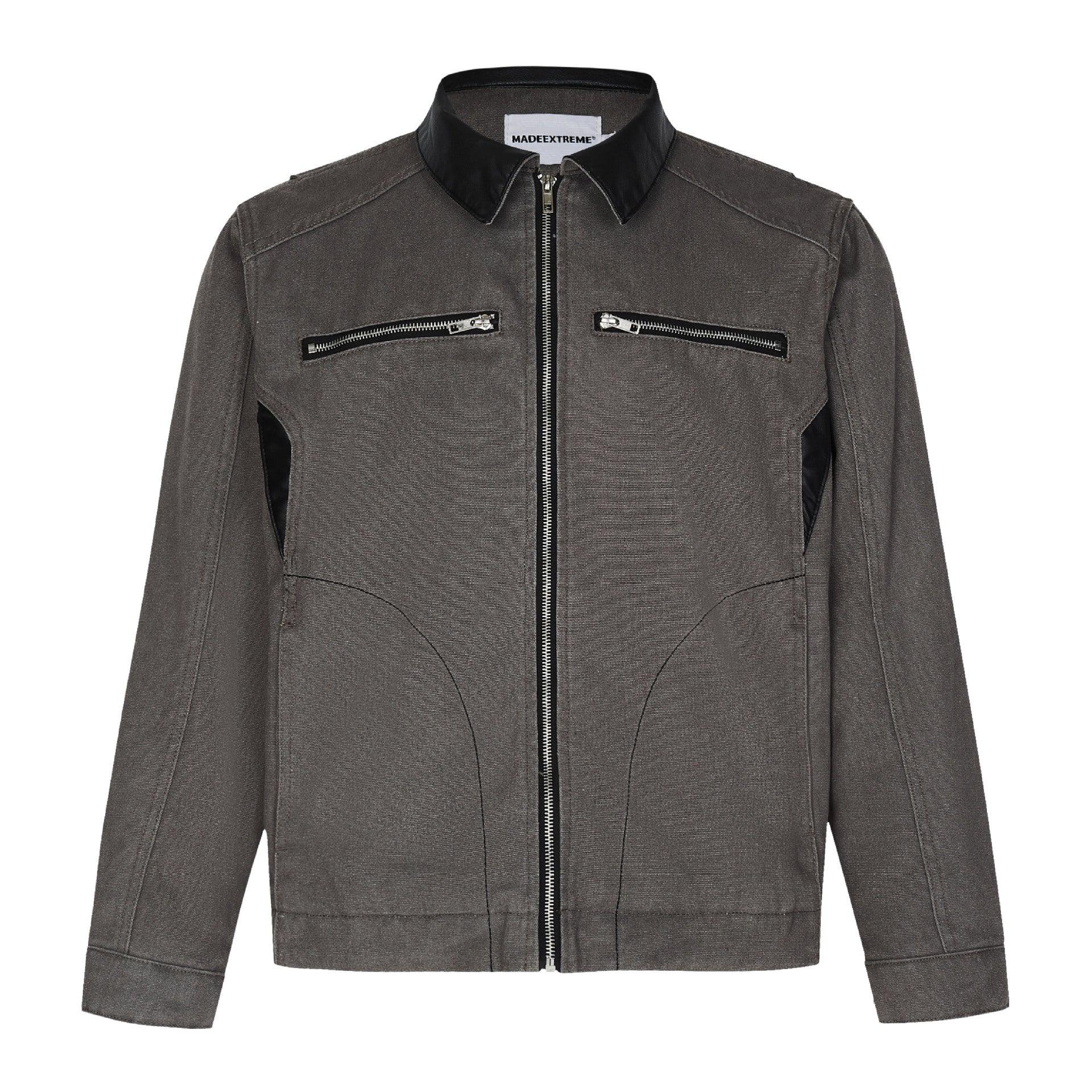 Retro Lapels PU Leather Workwear Men's Thickened Jacket - Cruish Home