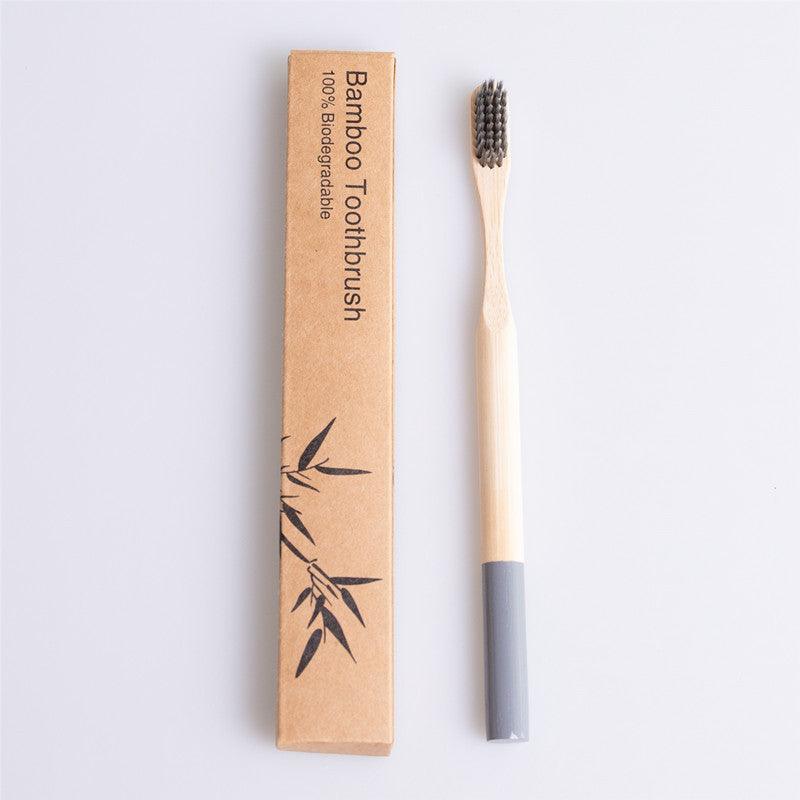 Natural bamboo handle round bamboo toothbrush - Cruish Home