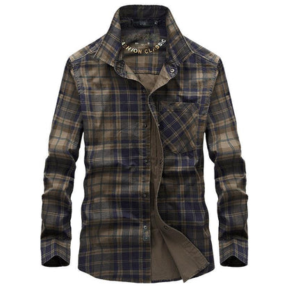 Men's Plaid Long Sleeve Shirt - Cruish Home