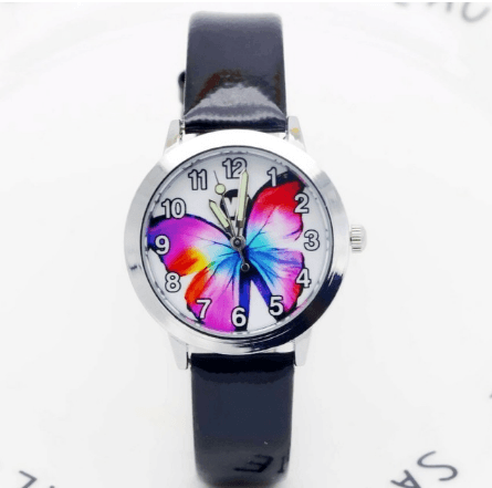 Children's Watches Kids Quartz Watch Student Girls Quartz-watch Cute Colorful Butterfly Dial Waterproof Watch - Cruish Home