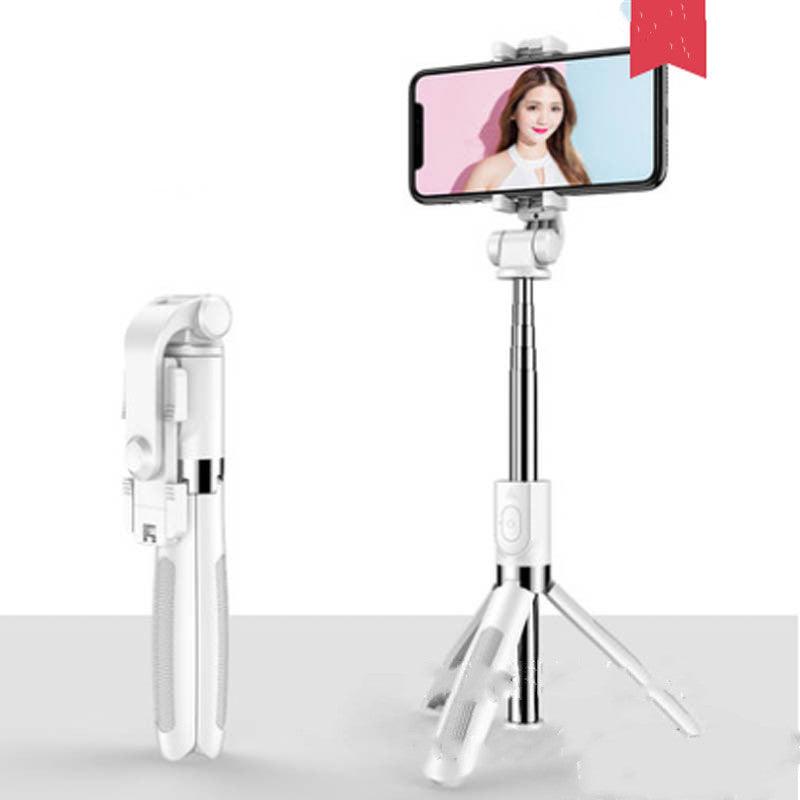 Compatible with Apple, Tripod Selfie Stick Mobile Universal Live Triangle Bracket One Bluetooth Selfie Artifact - Cruish Home