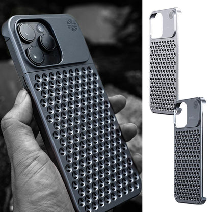 Aluminum Alloy Phone Case For 14 13 Pro Max Plus Hollow Heat Dissipation Anti-fall Full Body Shockproof Phone Cove - Cruish Home