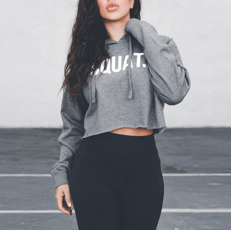 Women Fashion Active Hoodies Long Sleeve Crop Top Letter Print Loose Hooded sudaderas mujer harajuku hoodie sweat femme NEW - Cruish Home