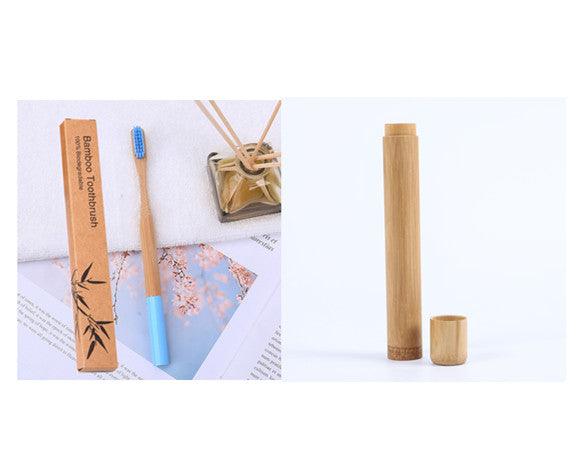 Natural bamboo handle round bamboo toothbrush - Cruish Home