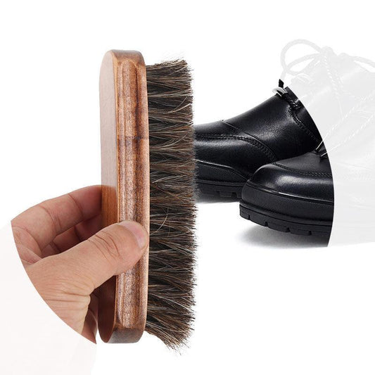 Shoe polish mahogany brush horsehair brush - Cruish Home