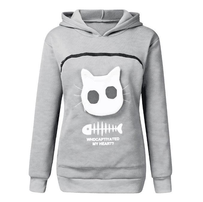 Cat print hoodie - Cruish Home