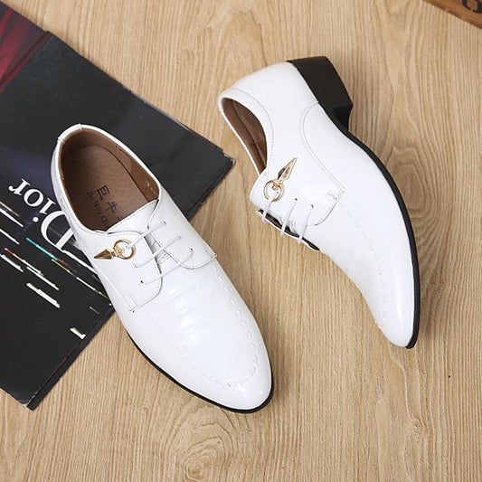 Formal Mens Dress Shoes Genuine Leather Black Luxury Wedding Shoes Men Flats Office Oxfords - Cruish Home