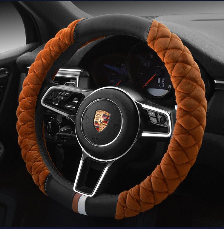 Universal Car Steering Wheel Cover Winter Decoration Cute 38cm Plush Footprint Auto Automobile Vehicle Steering Wheel Protector - Cruish Home