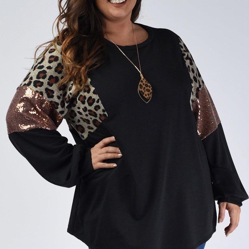 European And American Loose Slim Fit Leopard Print Long Sleeve - Cruish Home