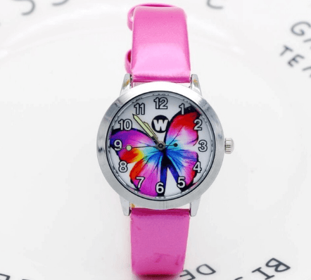 Children's Watches Kids Quartz Watch Student Girls Quartz-watch Cute Colorful Butterfly Dial Waterproof Watch - Cruish Home