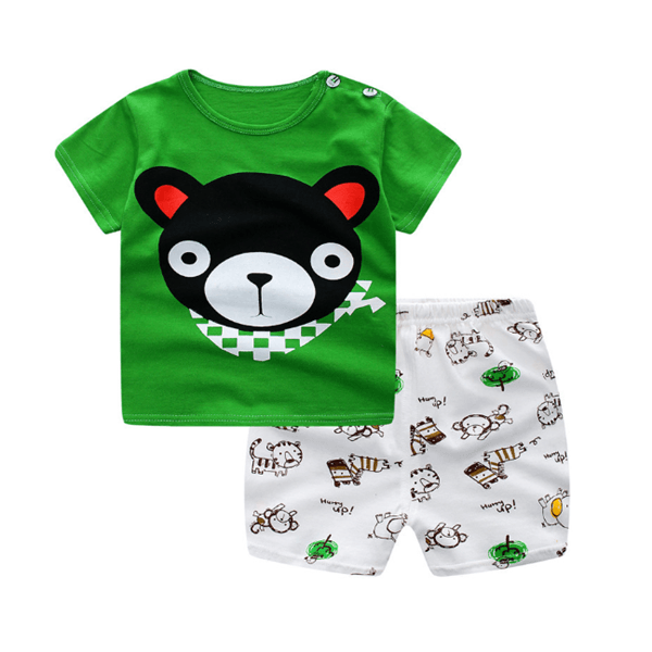 Cartoon Clothing Baby Boy Summer Clothes T-shirt Baby Girl Casual Clothing Sets - Cruish Home