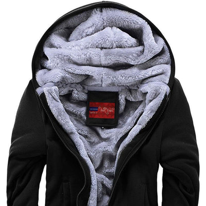 winter men hoodies add wool jacket hooded coat men - Cruish Home