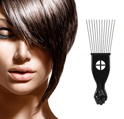 Metal Comb African Hair Pik Comb Brush Salon Hairdressing Hairstyle Styling Tool Hair Accessories - Cruish Home