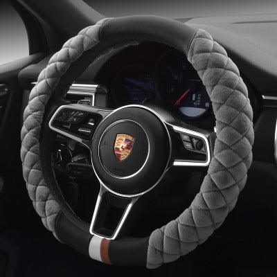 Universal Car Steering Wheel Cover Winter Decoration Cute 38cm Plush Footprint Auto Automobile Vehicle Steering Wheel Protector - Cruish Home