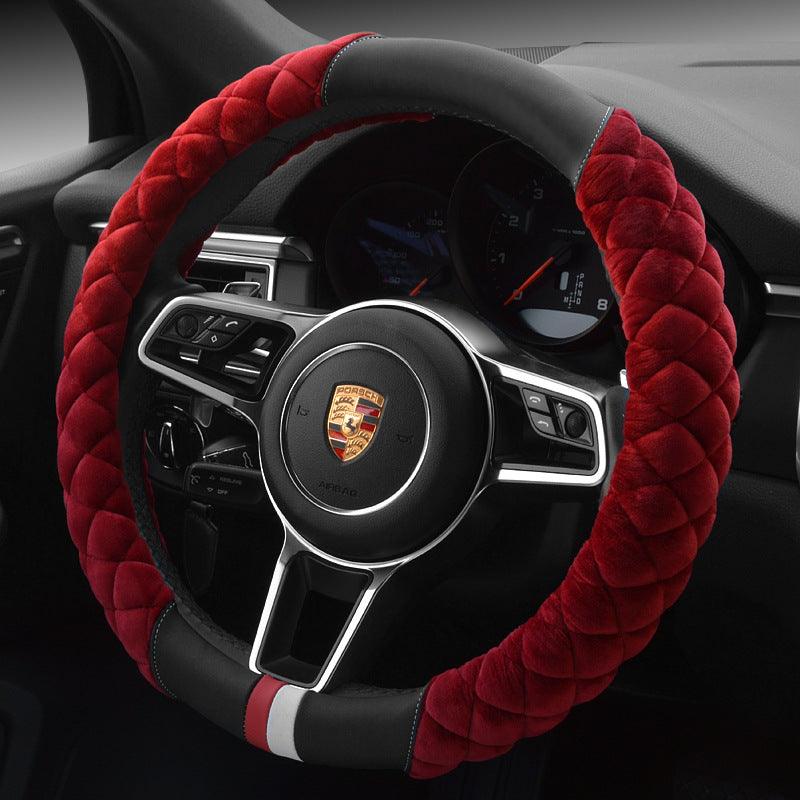 Universal Car Steering Wheel Cover Winter Decoration Cute 38cm Plush Footprint Auto Automobile Vehicle Steering Wheel Protector - Cruish Home