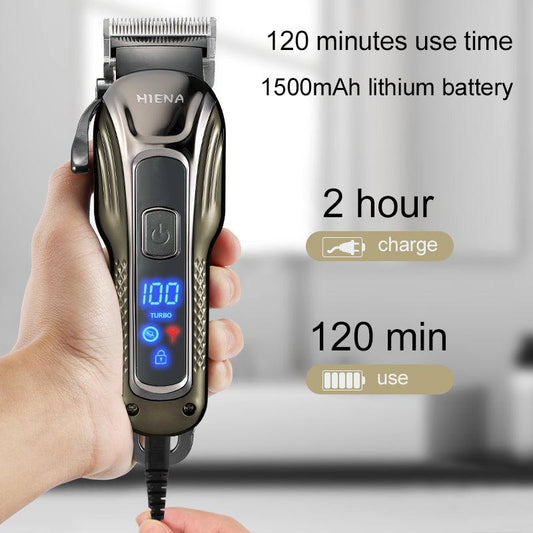 Hiena Hair Scissors LCD Digital Display Professional Hair Scissors Rechargeable Hair Clipper Razor Fader - Cruish Home