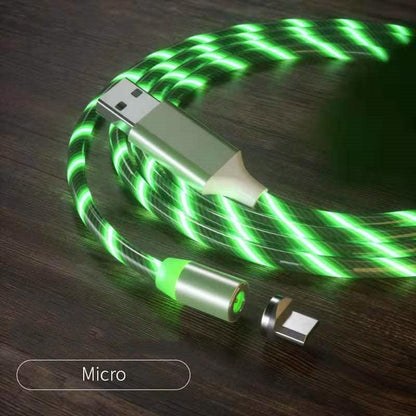 Magnetic Charging Cable Streamer Fast Charging Cable Lighting Micro USB Cable LED Magnet Charger Type-C Cable - Cruish Home