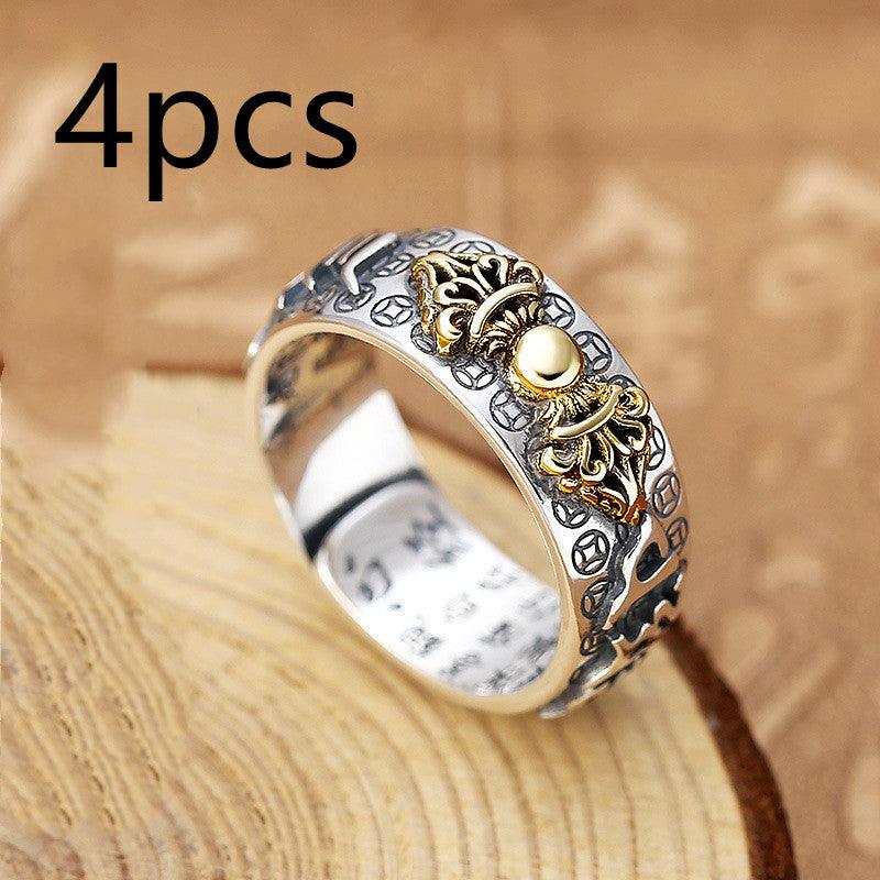 Little Pixiu Heart Sutra Ring Men And Women Lucky - Cruish Home