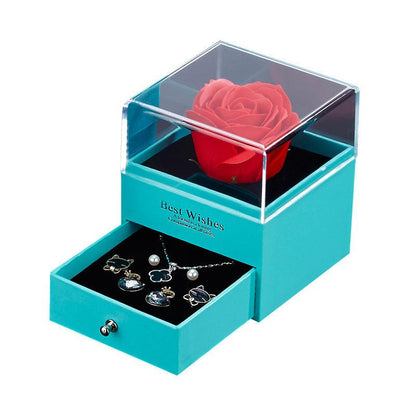 VEternal Flower Soap Rose Jewelry Box Acrylic - Cruish Home