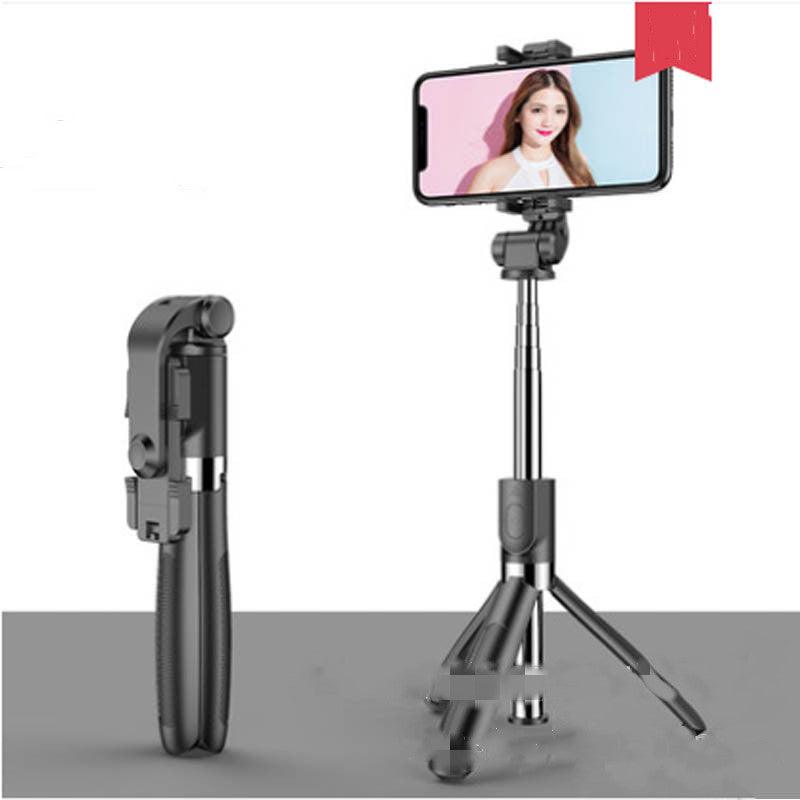 Compatible with Apple, Tripod Selfie Stick Mobile Universal Live Triangle Bracket One Bluetooth Selfie Artifact - Cruish Home