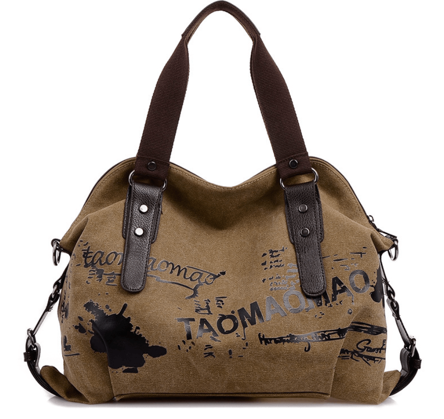 Canvas bag fashion lady shoulder bag graffiti printing bag female - Cruish Home