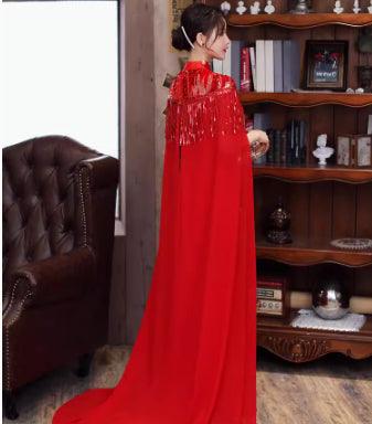 Performance Costume Chinese Style Slimming With Cape - Cruish Home