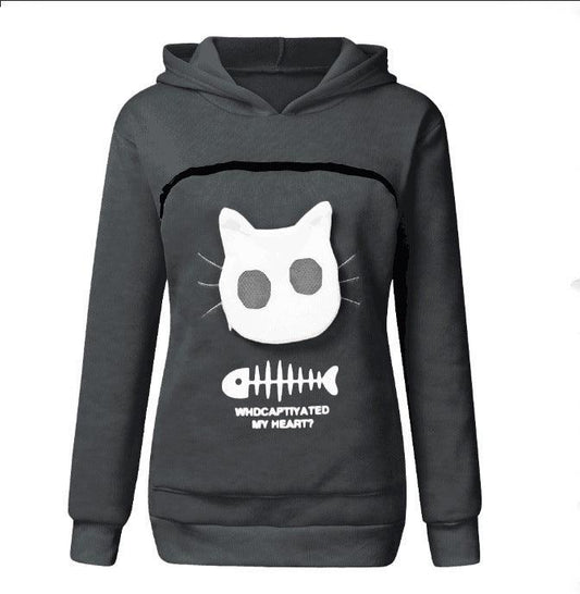 Cat print hoodie - Cruish Home