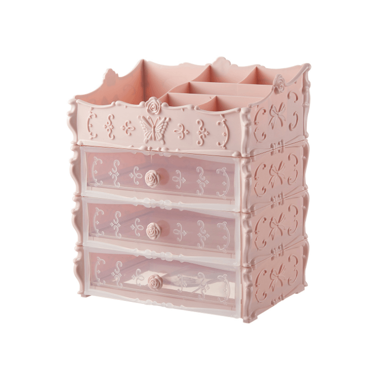 Transparent Makeup Organizer Cosmetic Storage Box Drawer Desktop Organizer Jewelry Beauty Storage Bins Lipstick Christmas Gifts - Cruish Home