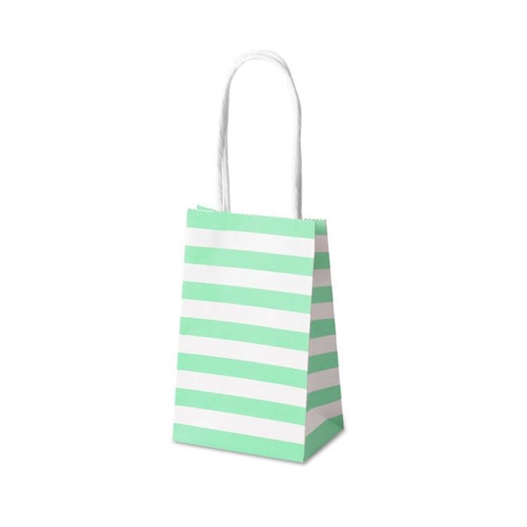 Small candy color striped white kraft paper bag - Cruish Home