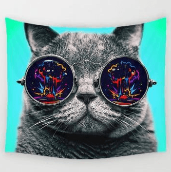 Cute Cat Tapestry Living Room House Decoration Tapestry Wall Hanging Room Decor Aesthetic - Cruish Home