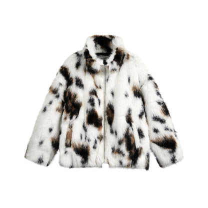 Real Shot American High Quality Fur Integrated Cotton Coat Jacket