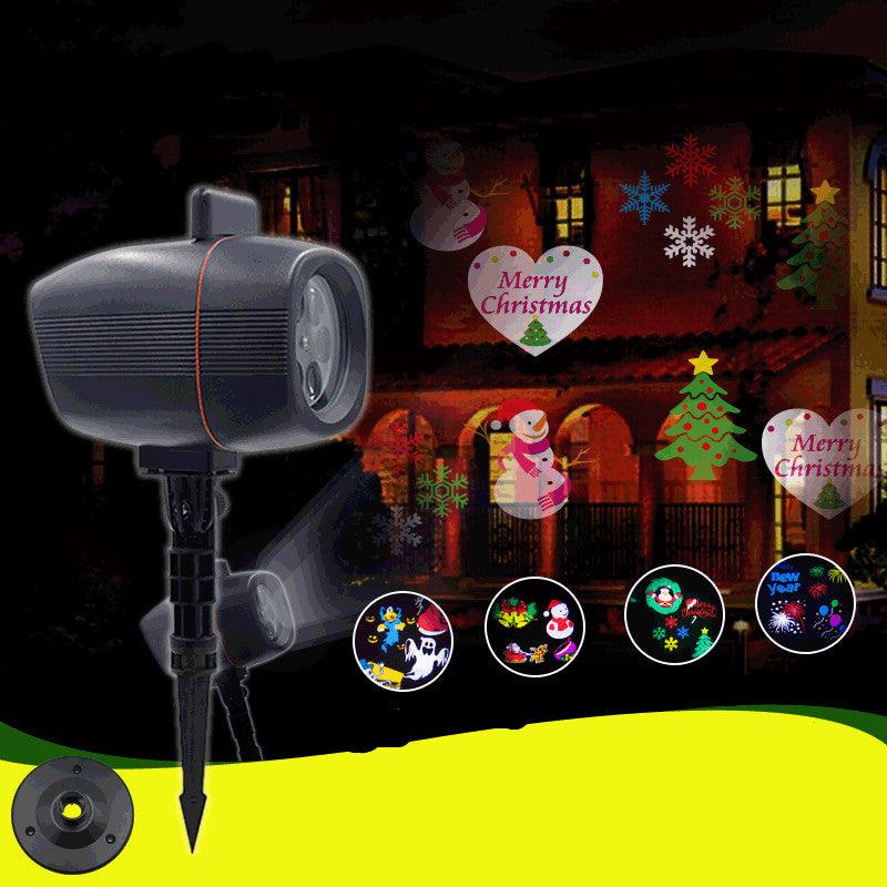 LED Christmas Projection Lamp Outdoor 12 Change Pattern Film - Cruish Home