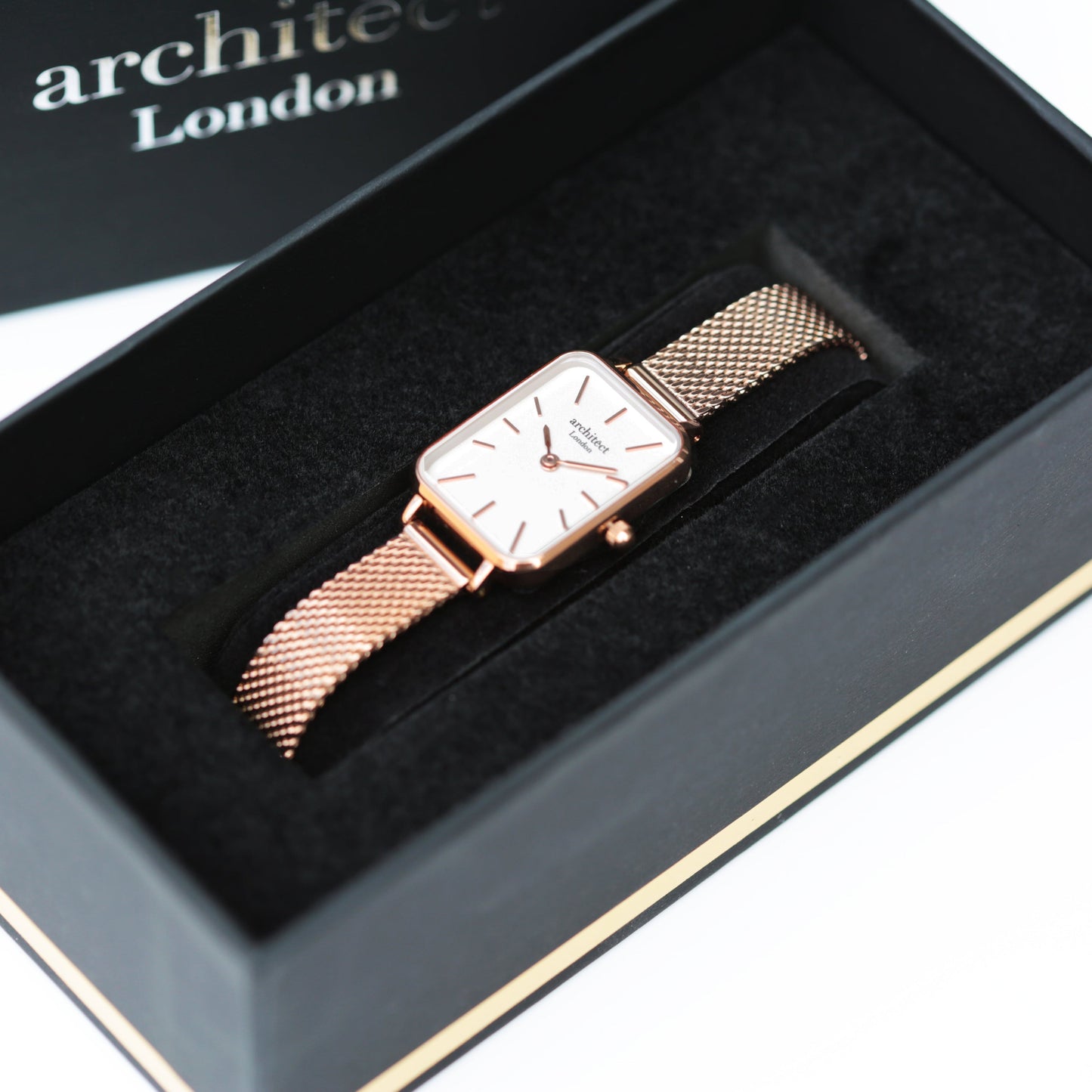 Ladies Architēct Lille - Rose Gold - Modern Font Engraving