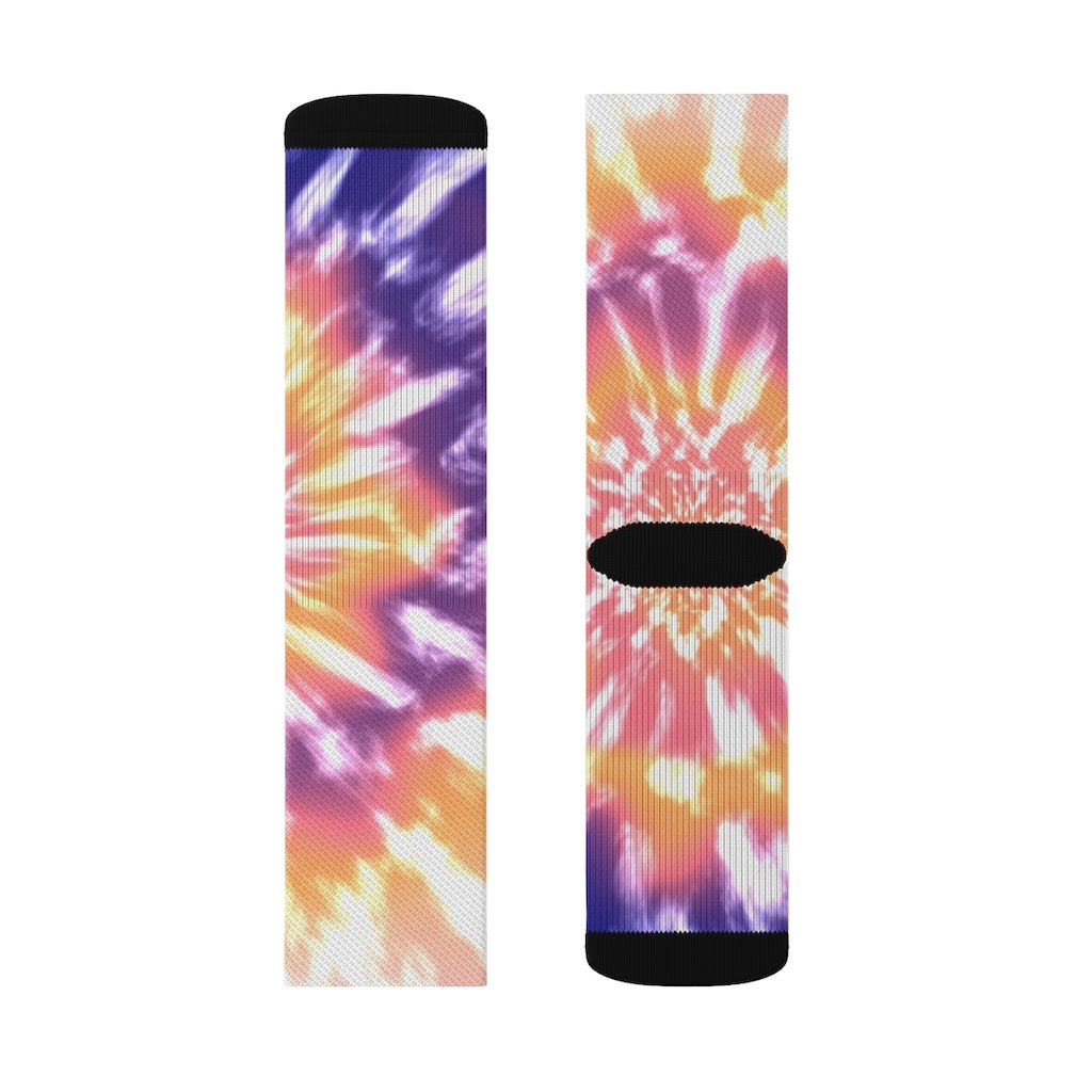 Pink Tie Dye Novelty Socks