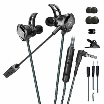 Wired Mobile Phone Computer Headset In-ear Long Mic Gaming